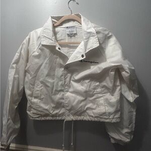 Champion Women's Wind Breaker Jacket in White